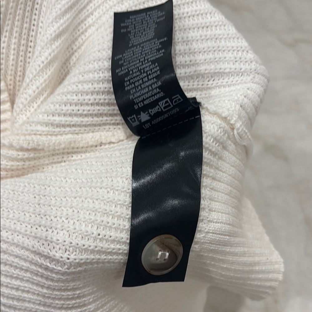 NWT. Hudson LA White Cotton Button-Up V-Neck Cardigan Sz M - Picture 8 of 10